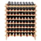 72-Bottle Bamboo Wine Rack Stackable Modular Display Shelf