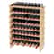 72-Bottle Bamboo Wine Rack Stackable Modular Display Shelf