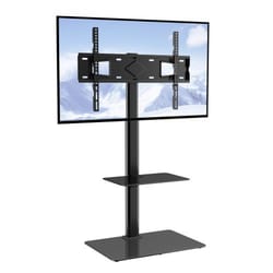 premium height adjustable floor tv stand with swivel mount for tvs