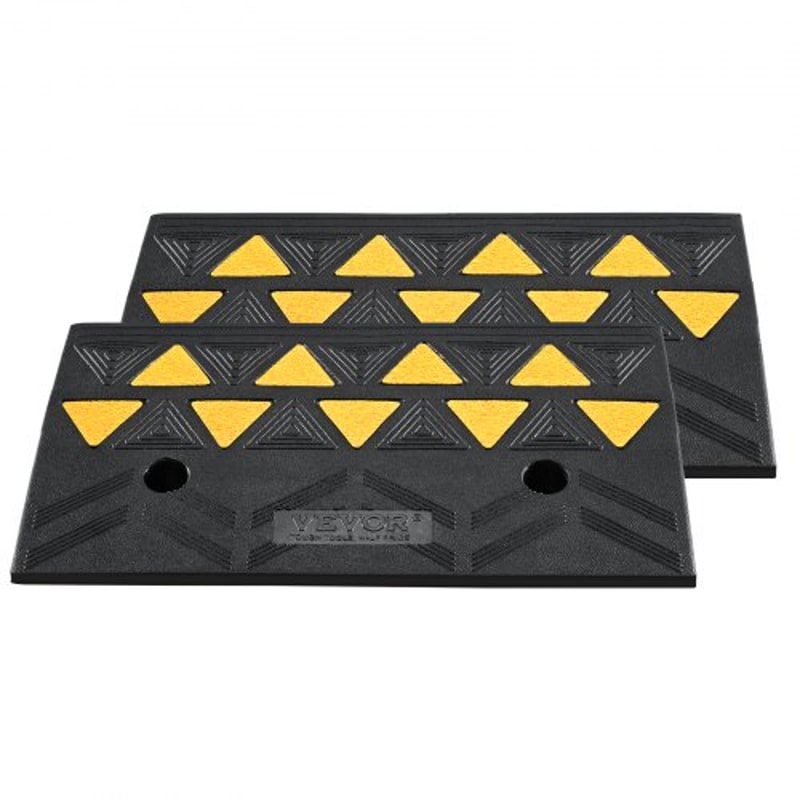 HeavyDuty Rubber Curb Ramp Set 2Pack 15Ton Driveway Wheelchair Threshold Ramp 7