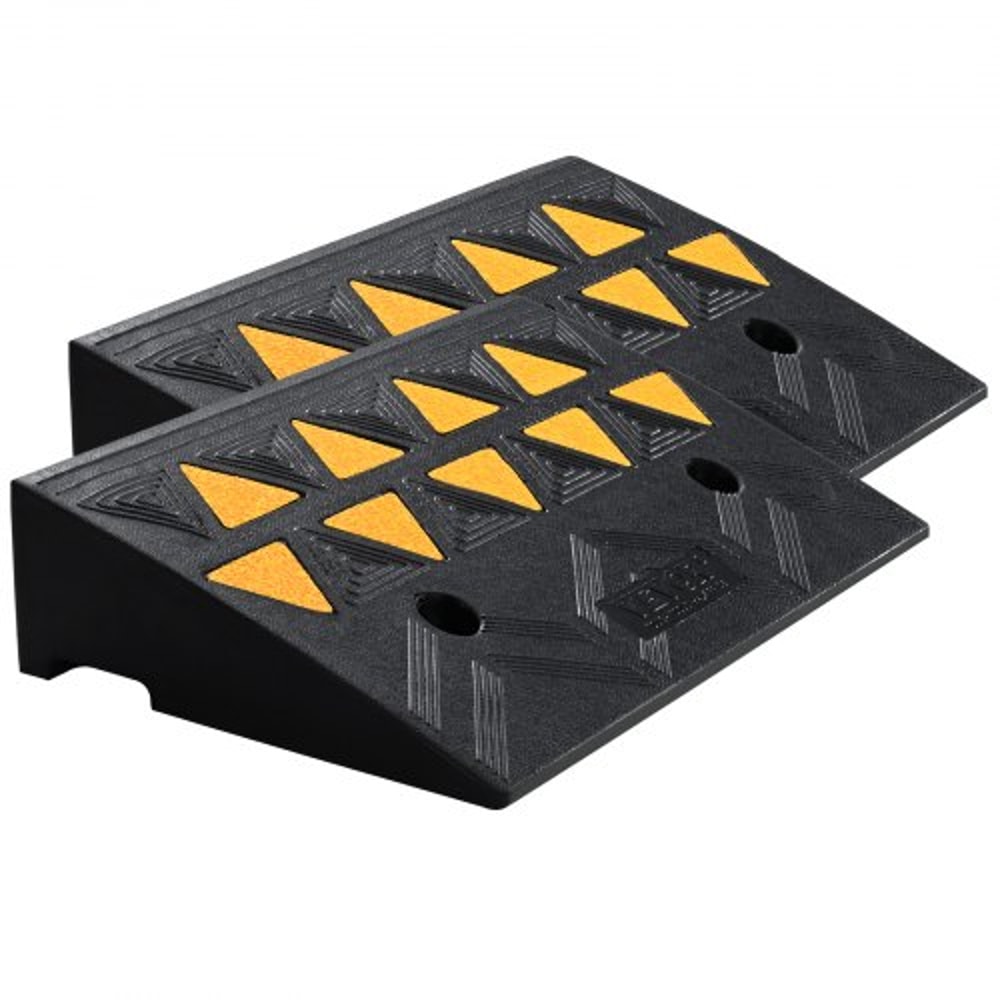 HeavyDuty Rubber Curb Ramp Set 2Pack 15Ton Driveway Wheelchair Threshold Ramp 9