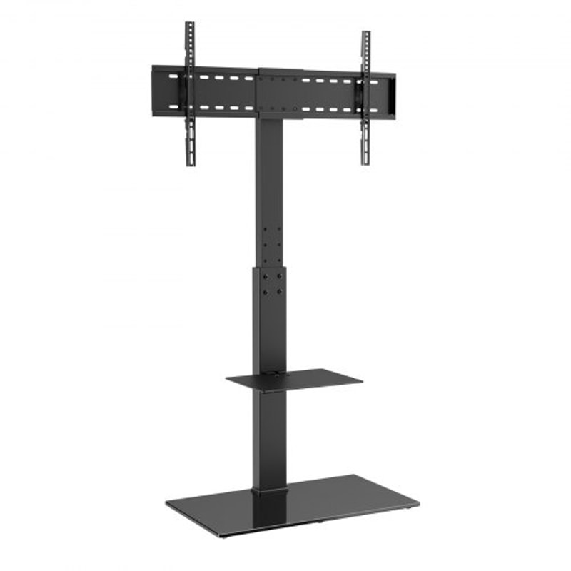 VEVOR Adjustable Swivel TV Floor Stand For 3285 Inch TVs With Tempered Glass Base 7