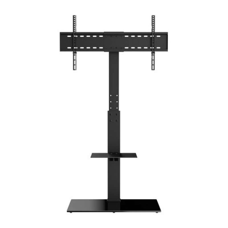 VEVOR Adjustable Swivel TV Floor Stand For 3285 Inch TVs With Tempered Glass Base 8