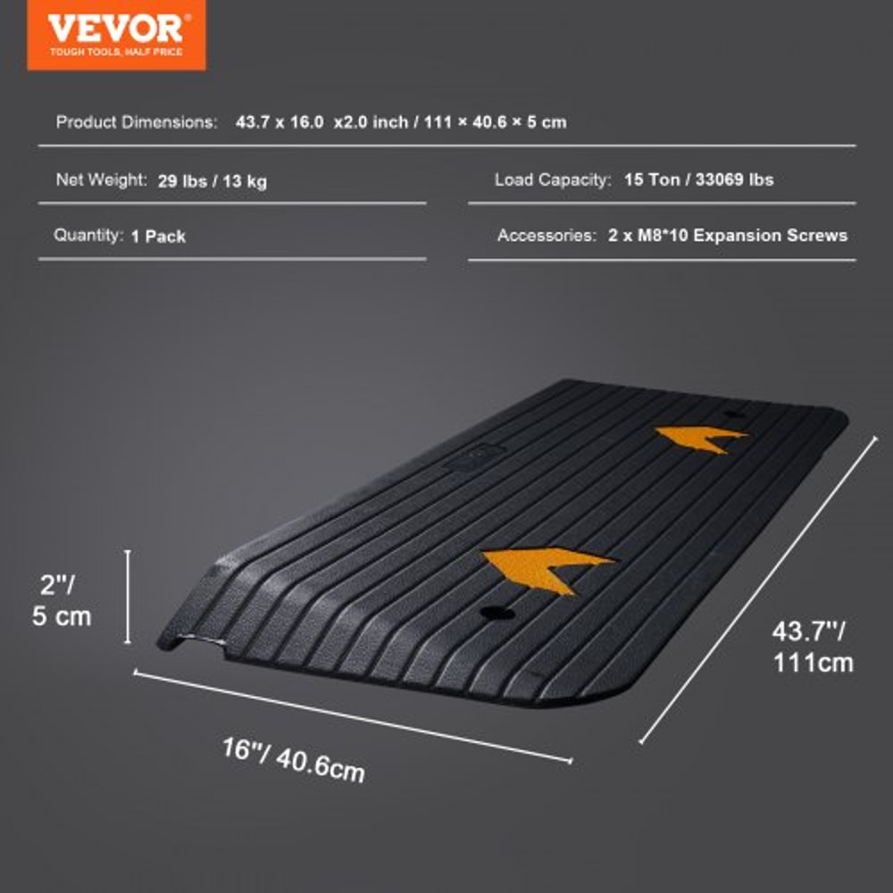 Rise Rubber Threshold Ramp For Wheelchairs Scooters 7