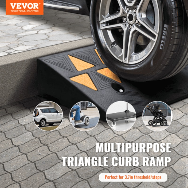 Heavy Duty Rubber Curb Ramp 15T Driveway Wheelchair Accessible Ramp 1