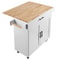 Rolling Kitchen Island Cart With Solid Wood Top Drop Leaf Storage Cabinet Locking Wheels 7