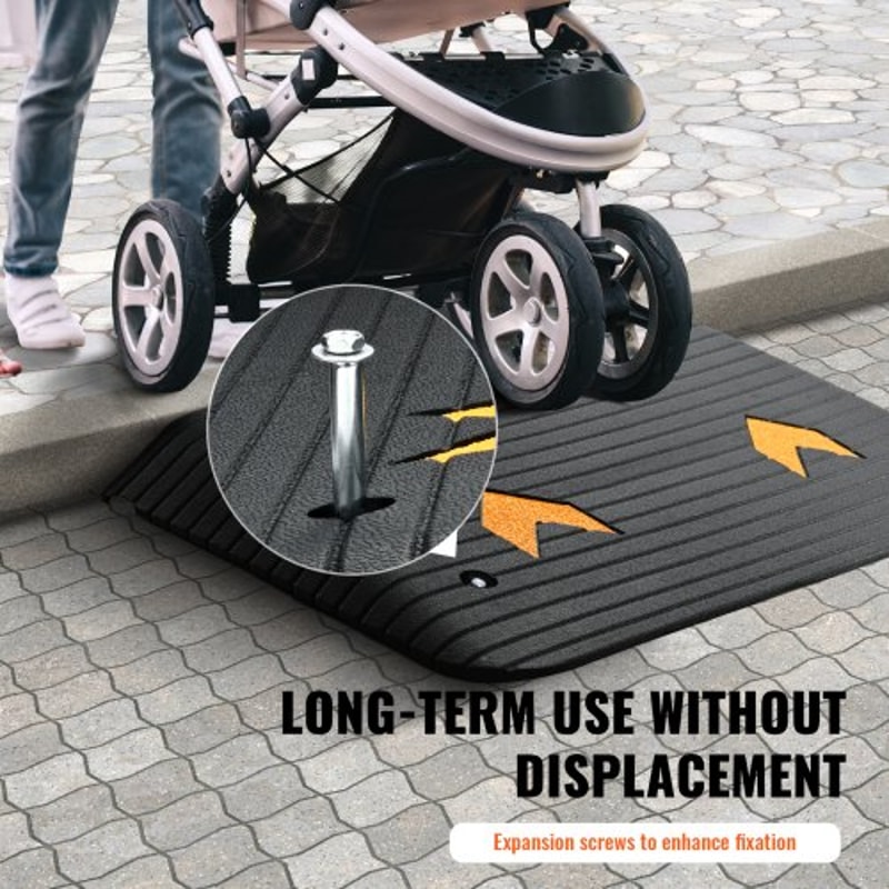 Heavy Duty Rubber Threshold Ramp Rise NonSlip Wheelchair Door Ramp 5