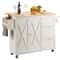 Rolling Kitchen Island Cart With Solid Wood Top Drop Leaf Storage Cabinet 0