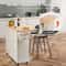Rolling Kitchen Island Cart With Solid Wood Top Drop Leaf Storage Cabinet 1