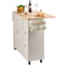 Rolling Kitchen Island Cart With Solid Wood Top Drop Leaf Storage Cabinet 8