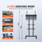 Adjustable Mobile TV Stand For TVs With Wheels Dual Trays 2