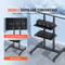 Adjustable Mobile TV Stand For TVs With Wheels Dual Trays 4