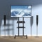 Adjustable Mobile TV Stand For TVs With Wheels Dual Trays 6