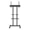 Adjustable Mobile TV Stand For TVs With Wheels Dual Trays 8