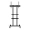 Adjustable Mobile TV Stand For TVs With Wheels Dual Trays 9