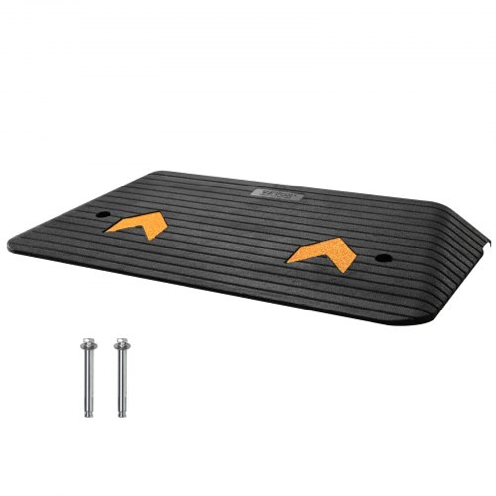 Heavy Duty Rubber Threshold Ramp Smooth Wheelchair Curb Access 0