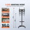 Height Adjustable Mobile TV Stand Rolling TV Cart For Screens 3
