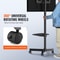 Height Adjustable Mobile TV Stand Rolling TV Cart For Screens 4
