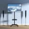 Height Adjustable Mobile TV Stand Rolling TV Cart For Screens 6