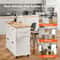 Prestige Rolling Kitchen Island Cart With Solid Wood Top Storage Cabinet 4