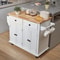 Prestige Rolling Kitchen Island Cart With Solid Wood Top Storage Cabinet 6