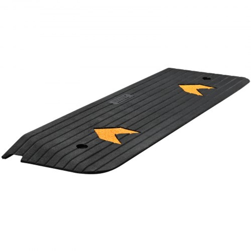 VEVOR HeavyDuty Rubber Threshold Ramp For Wheelchairs Scooters 1 Rise NonSlip Doorway Access Ramp 8