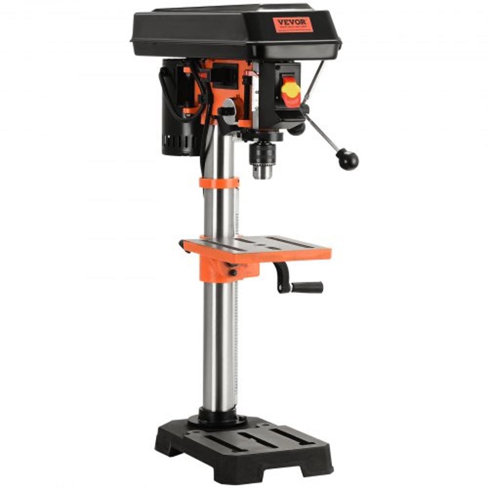 10Inch Benchtop Drill Press With 5Speed Control Cast Iron Frame Precision Laser Guide 0