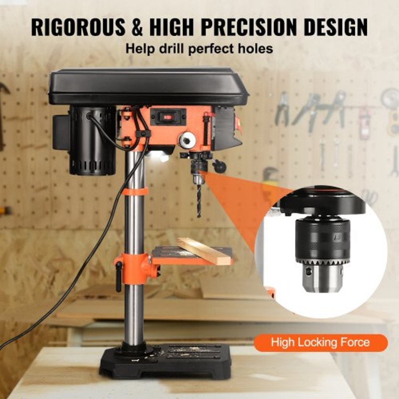 10Inch Benchtop Drill Press With 5Speed Control Cast Iron Frame Precision Laser Guide 2