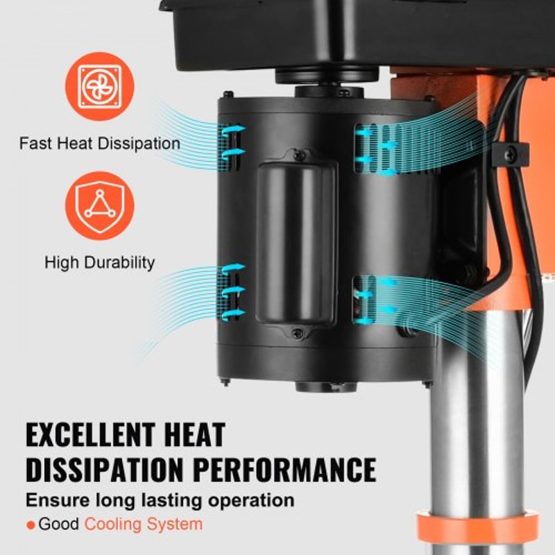 10Inch Benchtop Drill Press With 5Speed Control Cast Iron Frame Precision Laser Guide 4