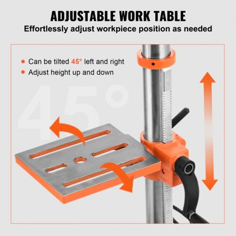 10Inch Benchtop Drill Press With 5Speed Control Cast Iron Frame Precision Laser Guide 5