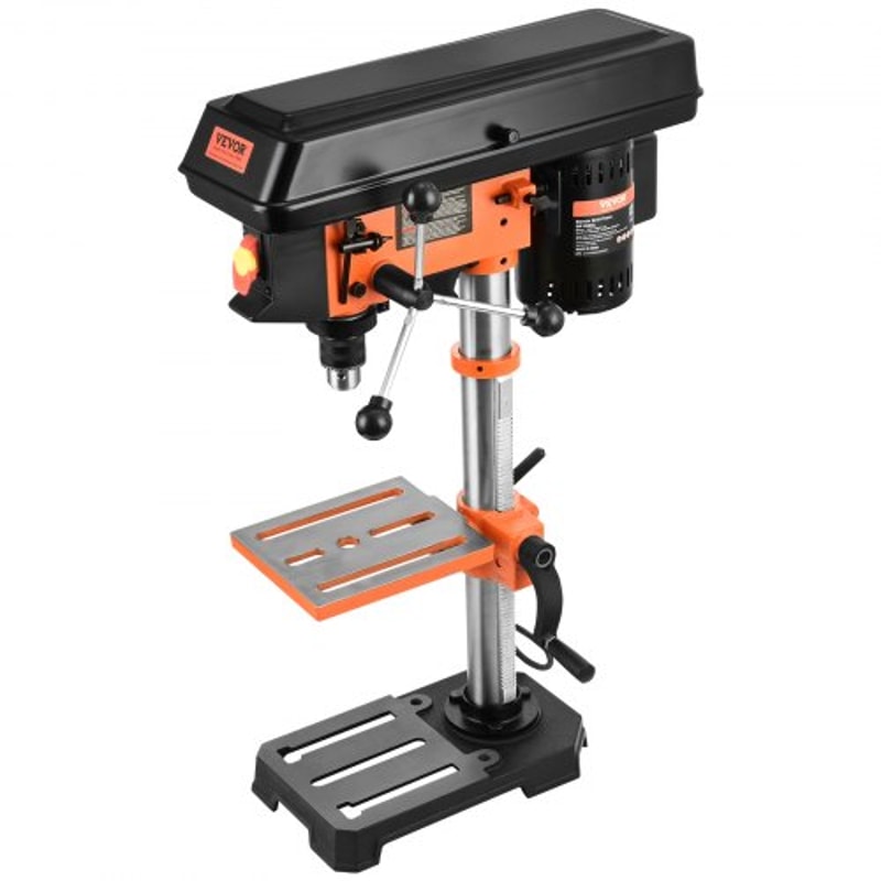 10Inch Benchtop Drill Press With 5Speed Control Cast Iron Frame Precision Laser Guide 9