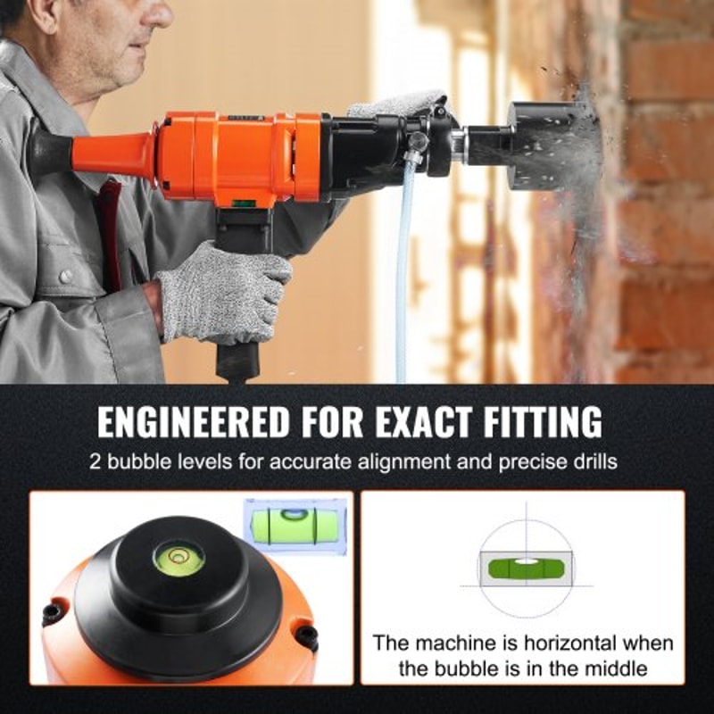 Handheld 1500W Wet Diamond Core Drilling Machine For Concrete Masonry 4