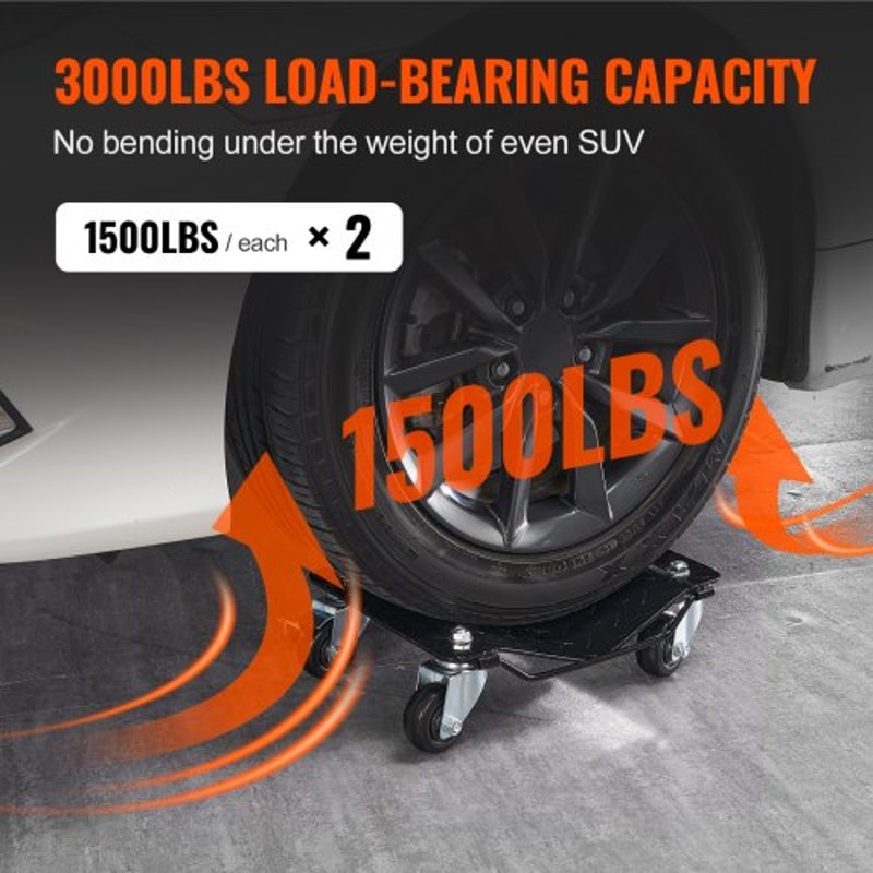 Heavy Duty Garage Wheel Dolly Set For Cars Trucks SUVs 2