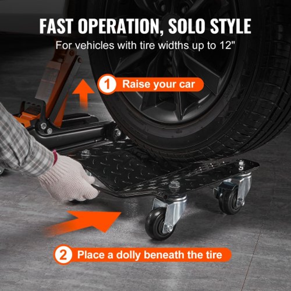 Heavy Duty Garage Wheel Dolly Set For Cars Trucks SUVs 5