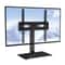 Universal Adjustable Floor TV Stand With Swivel Tempered Glass Base 0