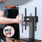 Universal Adjustable Floor TV Stand With Swivel Tempered Glass Base 4