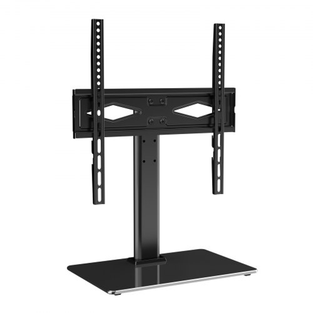 Universal Adjustable Floor TV Stand With Swivel Tempered Glass Base 7