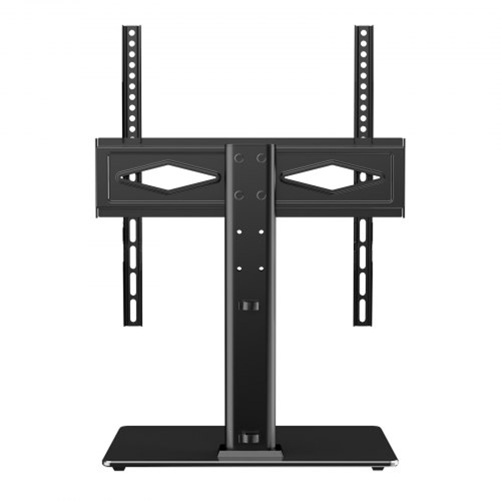 Universal Adjustable Floor TV Stand With Swivel Tempered Glass Base 9