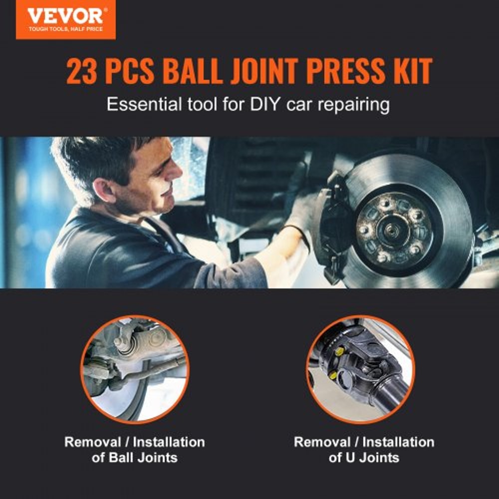 HeavyDuty Ball Joint Press Kit 23 Pcs Automotive Repair Tools For 2WD 4WD Cars 4