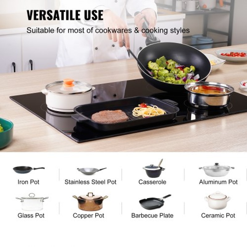Premium Built In Electric Cooktop 4 Burners With Touch Controls Timer 3