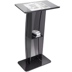 premium clear acrylic podium stand with wide reading surface