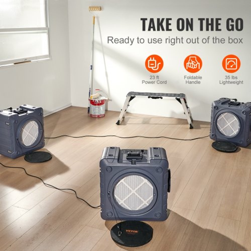 550 CFM Air Scrubber With 3 Stage HEPA Filtration Portable Negative Air Machine 4