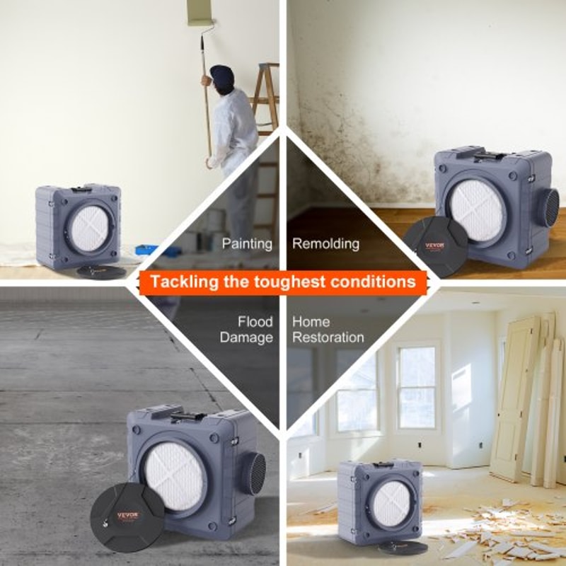 550 CFM Air Scrubber With 3 Stage HEPA Filtration Portable Negative Air Machine 5