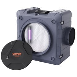 800cfm industrial air scrubber & negative air machine with 3 stage hepa filtration