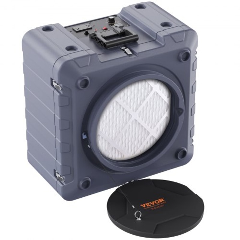 800CFM Industrial Air Scrubber Negative Air Machine With 3 Stage HEPA Filtration 8