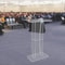 Clear Acrylic Podium Stand With Wide Desktop Storage Shelf 6