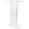 Clear Acrylic Podium Stand With Wide Desktop Storage Shelf 7