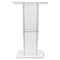 Clear Acrylic Podium Stand With Wide Desktop Storage Shelf 8