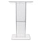 Clear Acrylic Podium Stand With Wide Desktop Storage Shelf 8