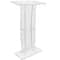 Clear Acrylic Podium Stand With Wide Desktop Storage Shelf 9